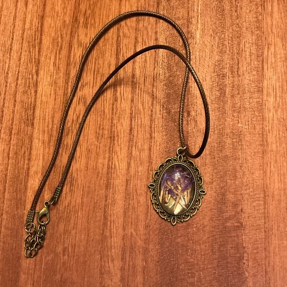 Handmade Necklace with dried flowers
